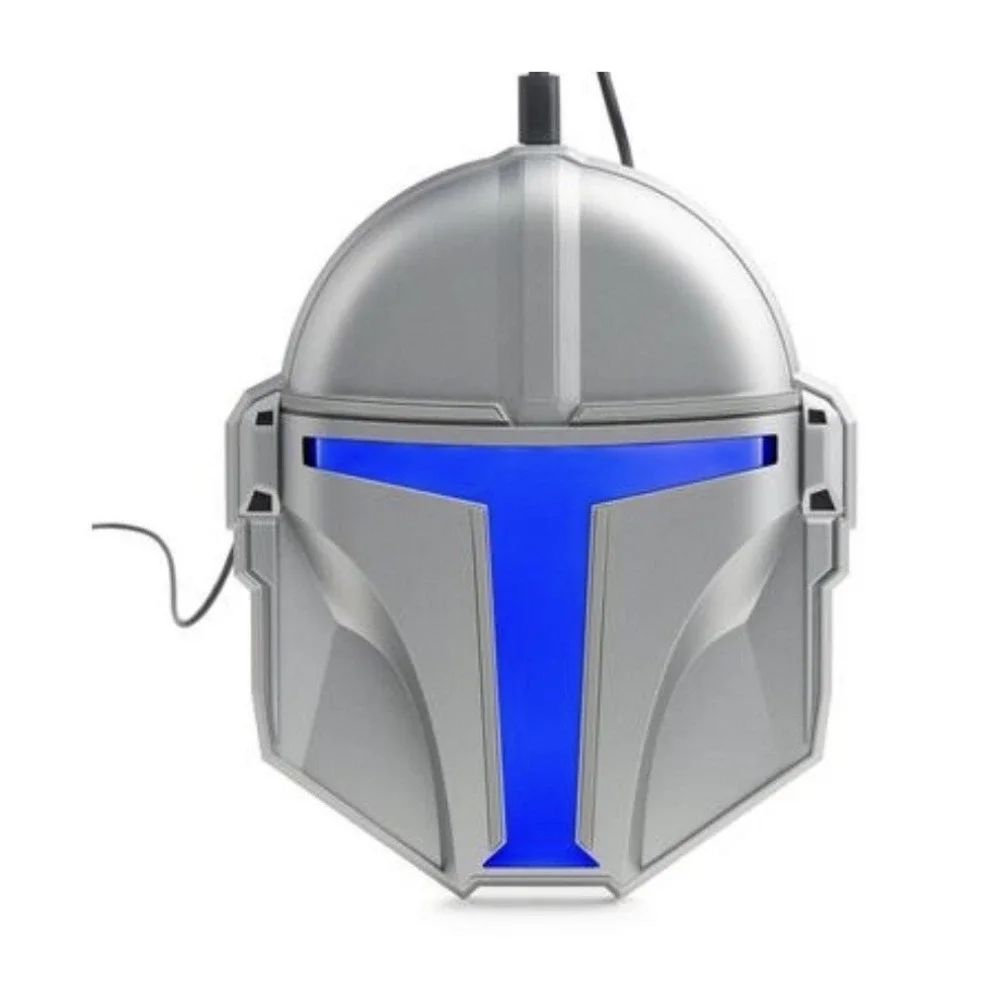Star Wars The Mandalorian Wireless‎ Charge Pad Unisex OS Silver New LED Helmet